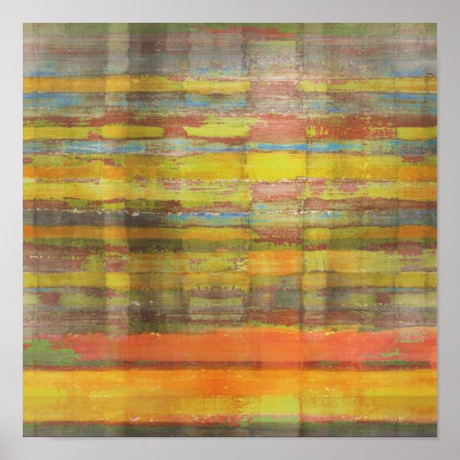 Impresión de Poster de arte abstracto cuadrado (Frente)