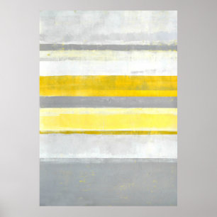Impresión de Poster de arte abstracto de color gri