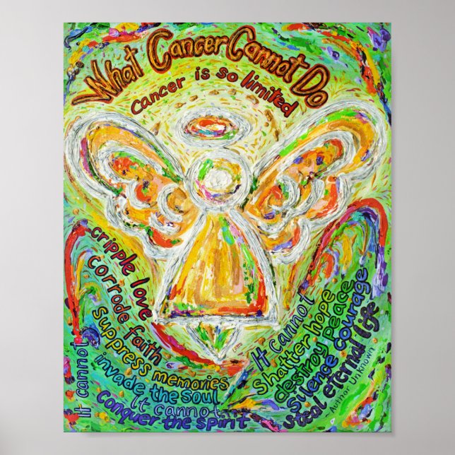 Impresión de Poster de arte con poema de cáncer de (Frente)