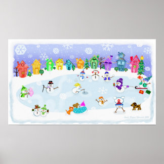 Impresión de Poster de arte de Día de Nieve para n