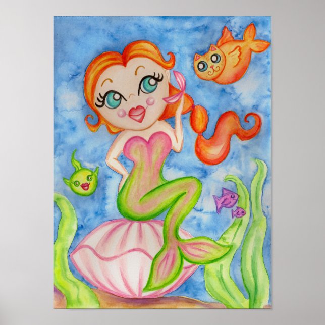 Impresión de Poster de arte de la sirena (Frente)