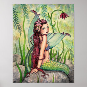 Impresión de Poster de arte de la sirena de la lag