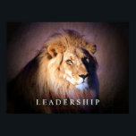 Impresión de Poster de arte de leones de liderazgo<br><div class="desc">Pintura digital de leones - Cabeza de león Computadora Arte Animal - Arte pop universitario - Imágenes de computadoras de grandes gatos salvajes</div>