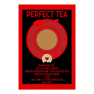 Impresión de Poster de arte de pared de té