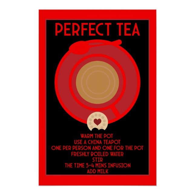 Impresión de Poster de arte de pared de té (Anverso)