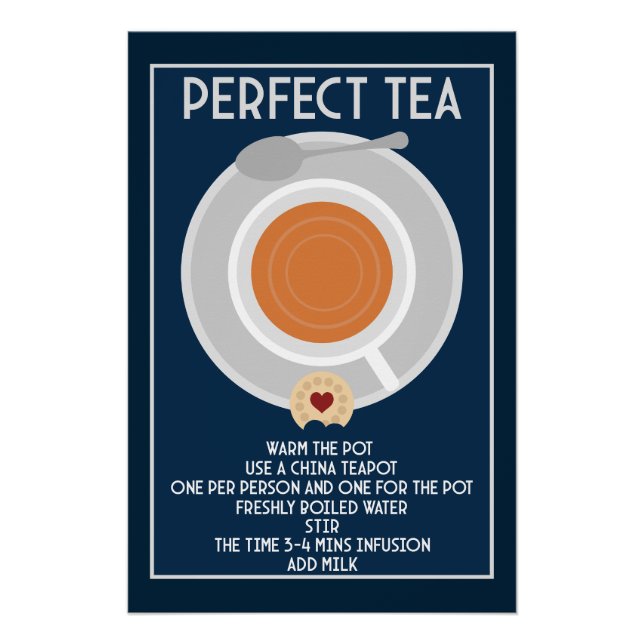 Impresión de Poster de arte de pared de té (Anverso)