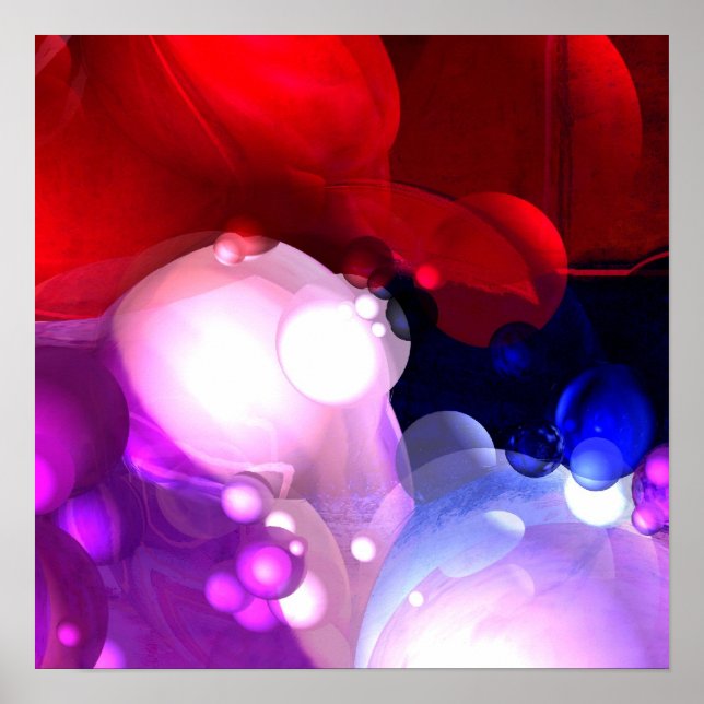 Impresión de Poster de arte de resumen digital (Frente)