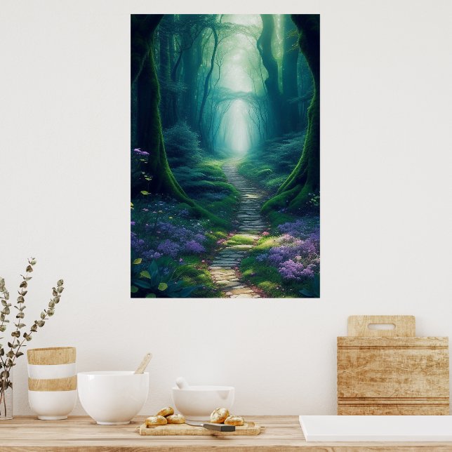 Impresión de Poster de arte descargable de bosque  (Cocina)