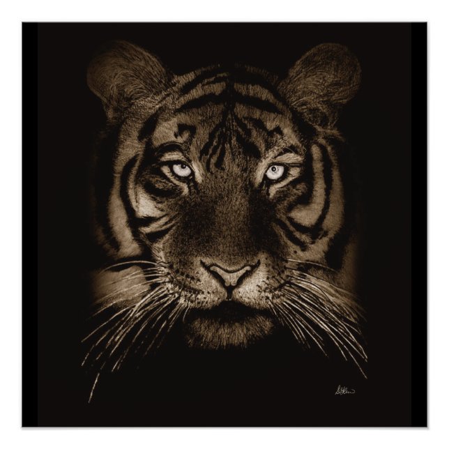 Impresión de Poster de arte original Tiger (Anverso)