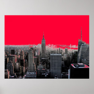 Impresión de Poster de Arte Pop Rojo en Nueva York