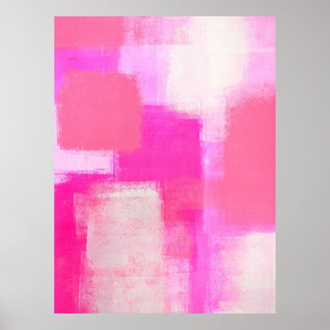 Impresión de Poster de arte rosa abstracto de "Con (Frente)