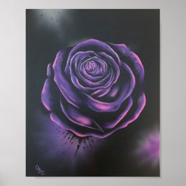 Impresión de Poster de arte "Rosa púrpura"
