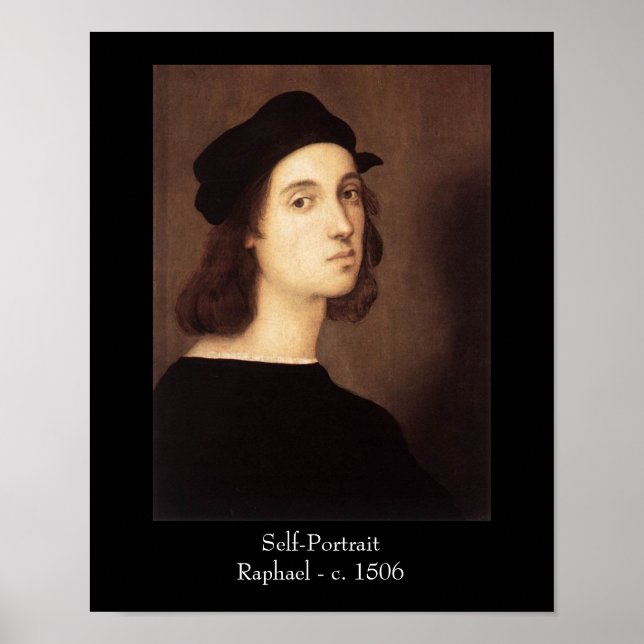 Impresión de Poster de autorretrato de Raphael (Frente)