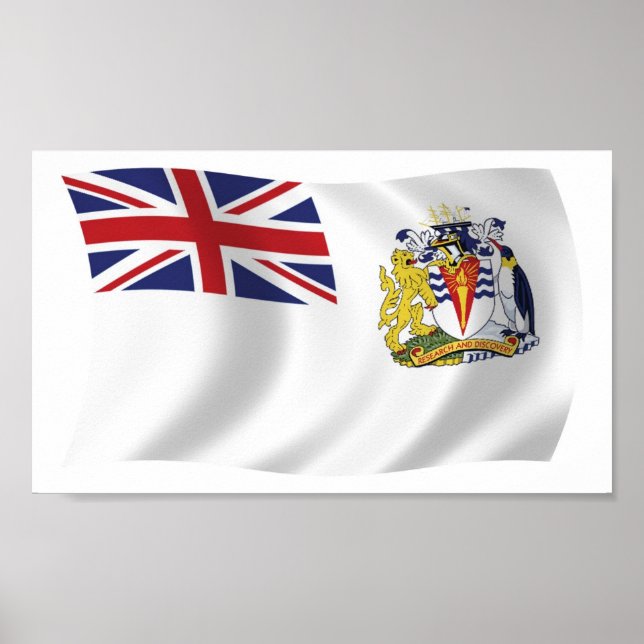 Impresión de Poster de bandera antártica británica (Frente)