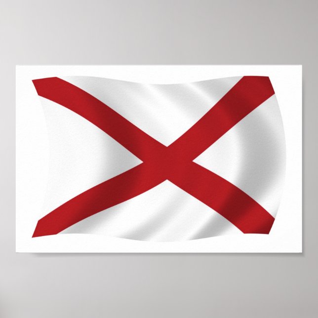 Impresión de Poster de bandera de Alabama (Frente)