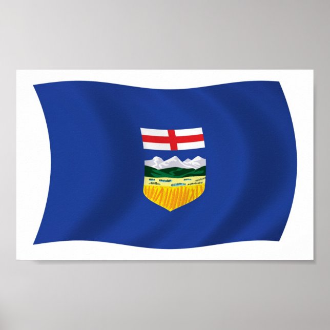 Impresión de Poster de bandera de Alberta (Frente)