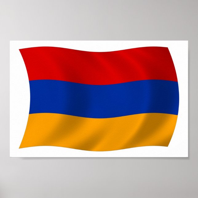 Impresión de Poster de bandera de Armenia (Frente)
