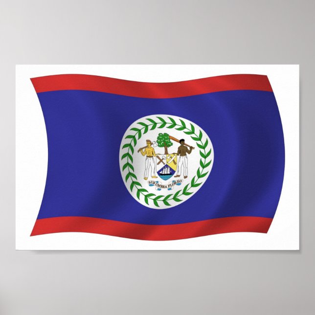 Impresión de Poster de bandera de Belice (Frente)