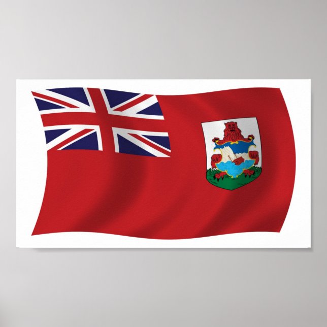 Impresión de Poster de bandera de Bermudas (Frente)