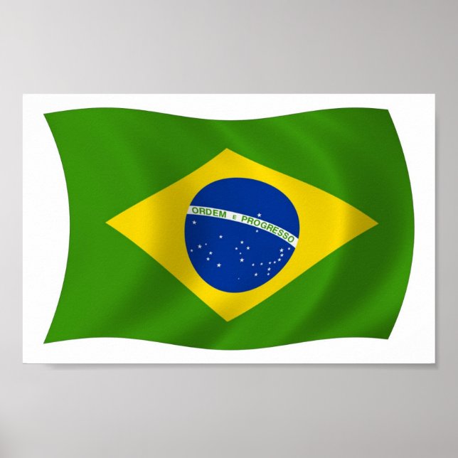 Impresión de Poster de bandera de Brasil (Frente)