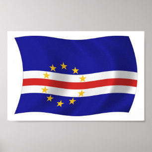 Impresión de Poster de bandera de Cabo Verde
