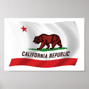 Impresión de Poster de bandera de California