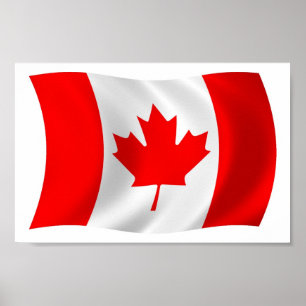 Impresión de Poster de bandera de Canadá