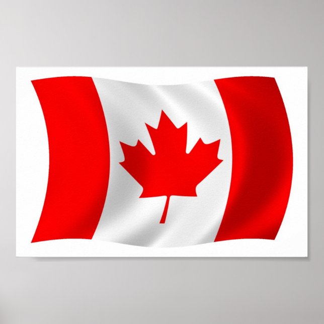 Impresión de Poster de bandera de Canadá (Frente)