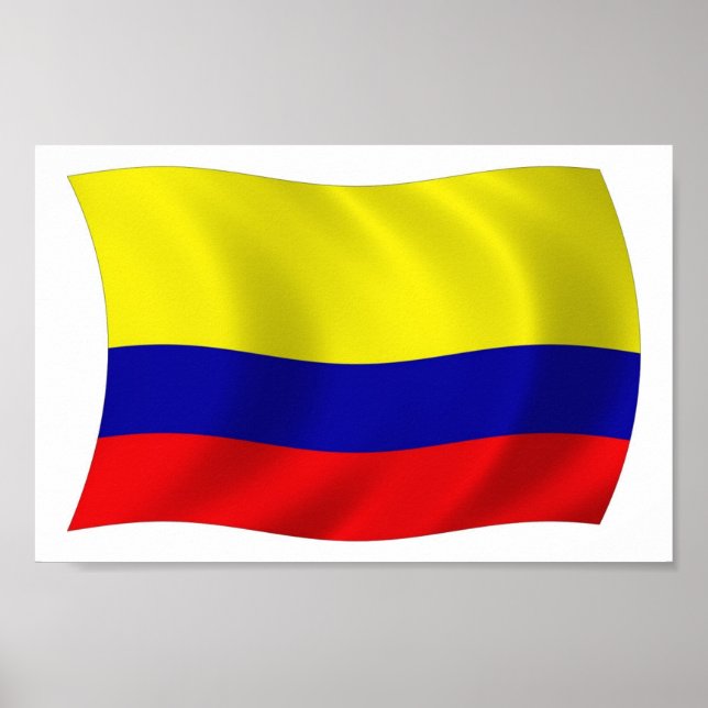 Impresión de Poster de bandera de Colombia (Frente)