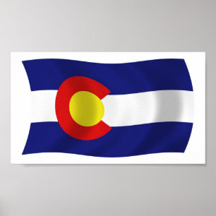Impresión de Poster de Bandera de Colorado