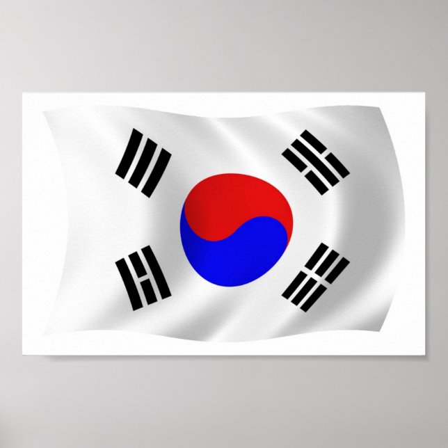 Impresión de Poster de bandera de Corea del Sur (Frente)
