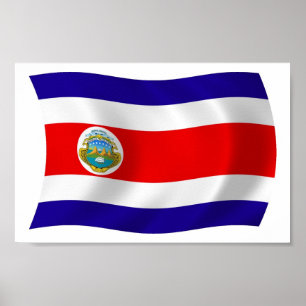 Impresión de Poster de bandera de Costa Rica