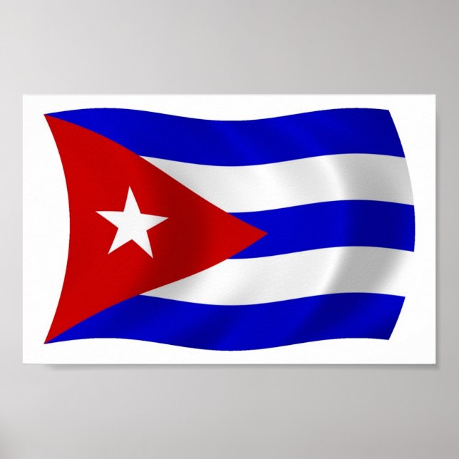 Impresión de Poster de bandera de Cuba (Frente)