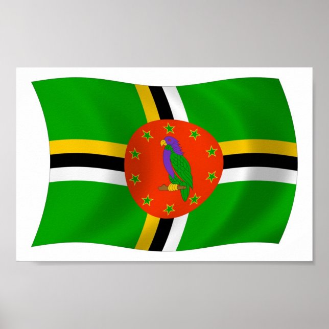 Impresión de Poster de bandera de Dominica (Frente)