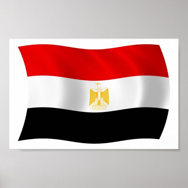 Impresión de Poster de bandera de Egipto (Frente)