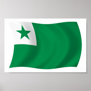 Impresión de Poster de bandera de esperanto