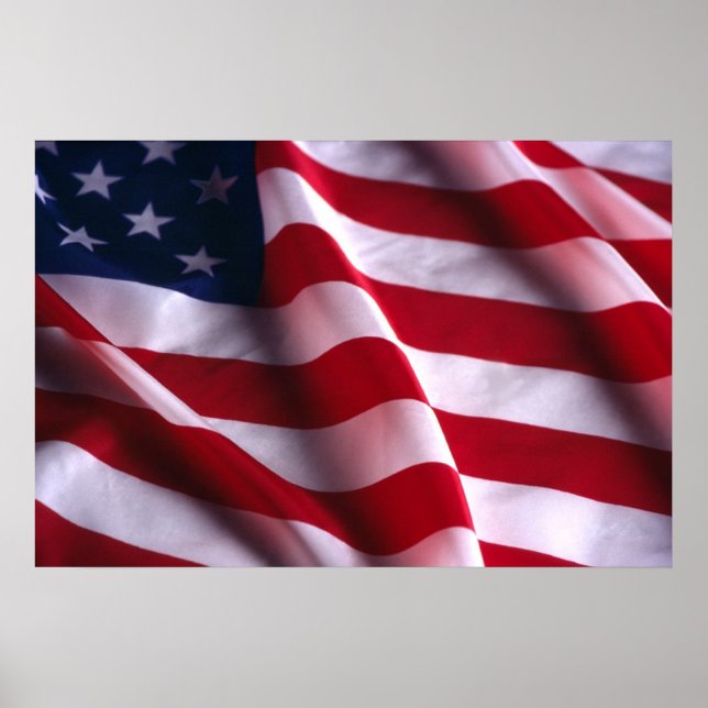 Impresión de Poster de bandera de Estados Unidos (Frente)