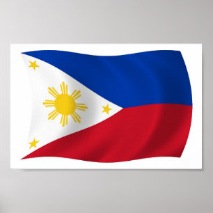 Impresión de Poster de bandera de Filipinas