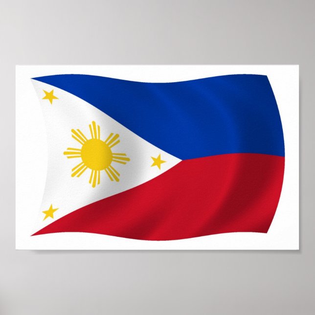 Impresión de Poster de bandera de Filipinas (Frente)