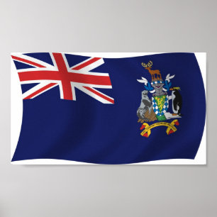 Impresión de Poster de bandera de Georgia y Sandwi