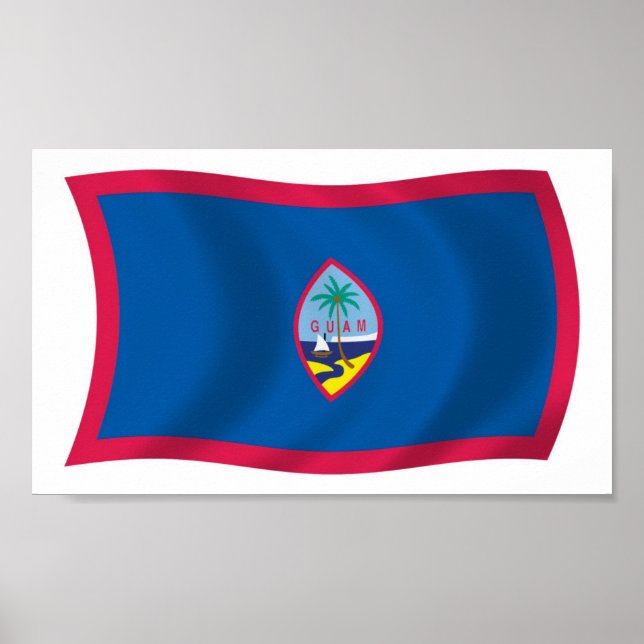 Impresión de Poster de bandera de Guam (Frente)
