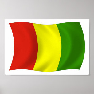 Impresión de Poster de bandera de Guinea