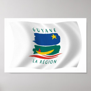 Impresión de Poster de bandera de Guyana Francesa