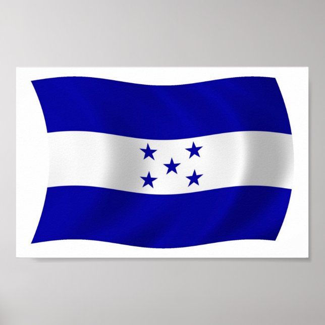 Impresión de Poster de bandera de Honduras (Frente)