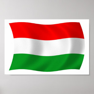 Impresión de Poster de bandera de Hungría