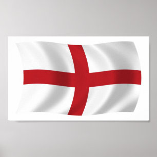 Impresión de Poster de bandera de Inglaterra