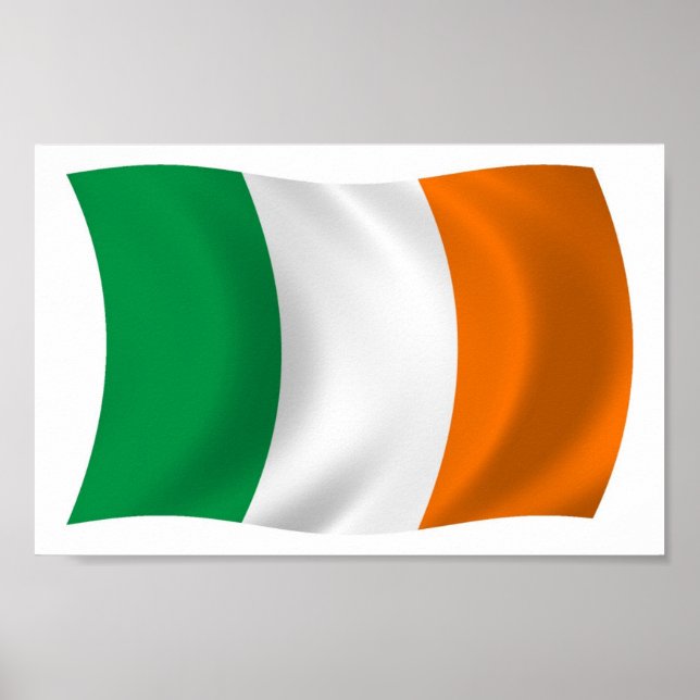 Impresión de Poster de bandera de Irlanda (Frente)
