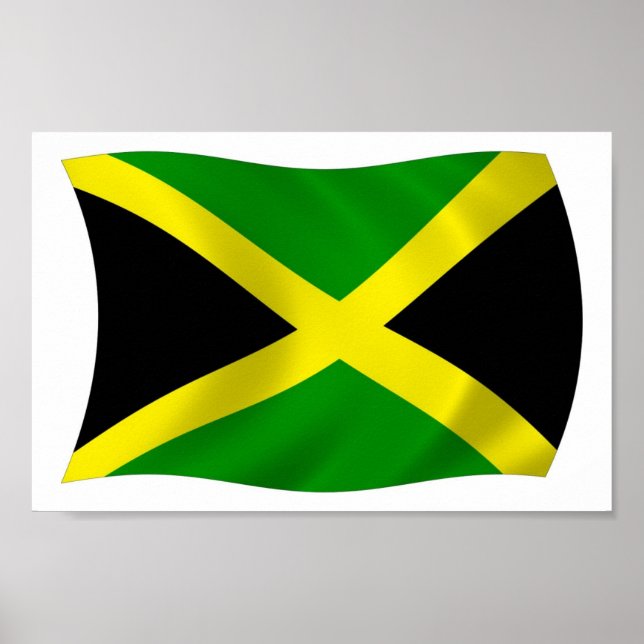 Impresión de Poster de bandera de Jamaica (Frente)