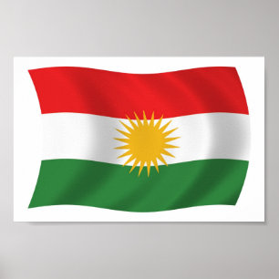 Impresión de Poster de bandera de Kurdistán
