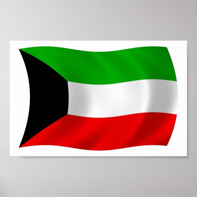 Impresión de Poster de bandera de Kuwait (Frente)